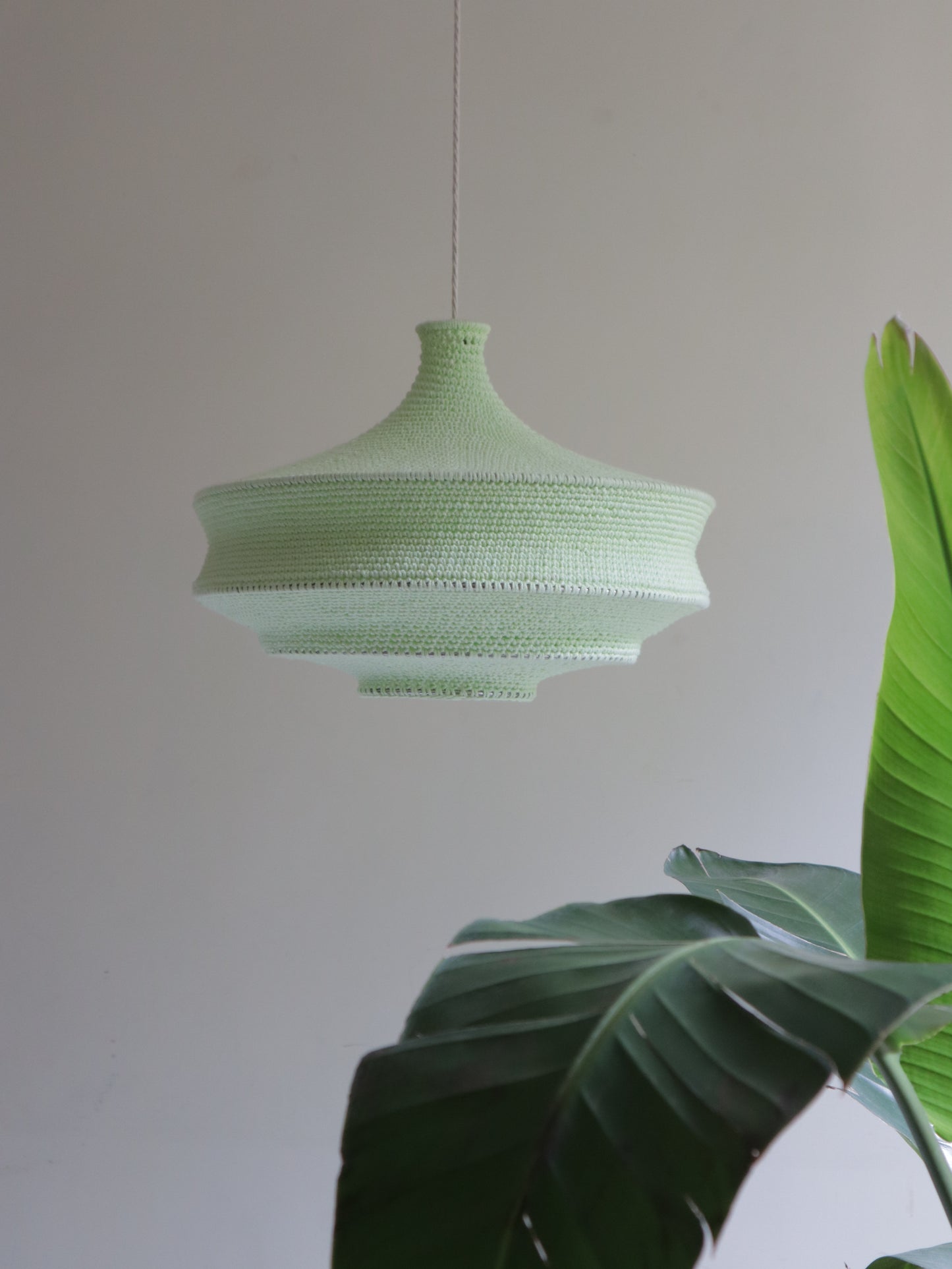 Modern Crochet Light Pendant | ZAHRA