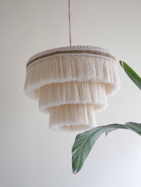 Macrame Fringe Chandelier |  EIRA