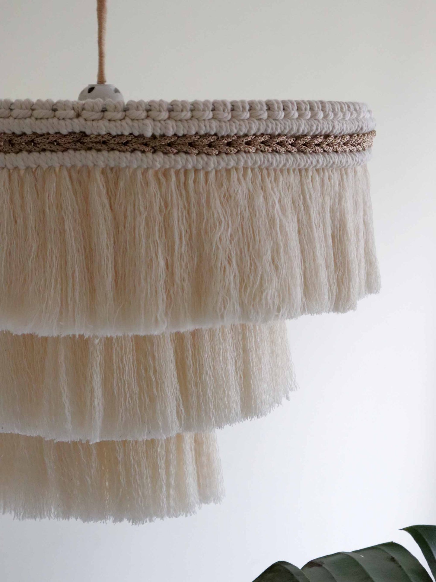 Macrame Fringe Chandelier |  EIRA