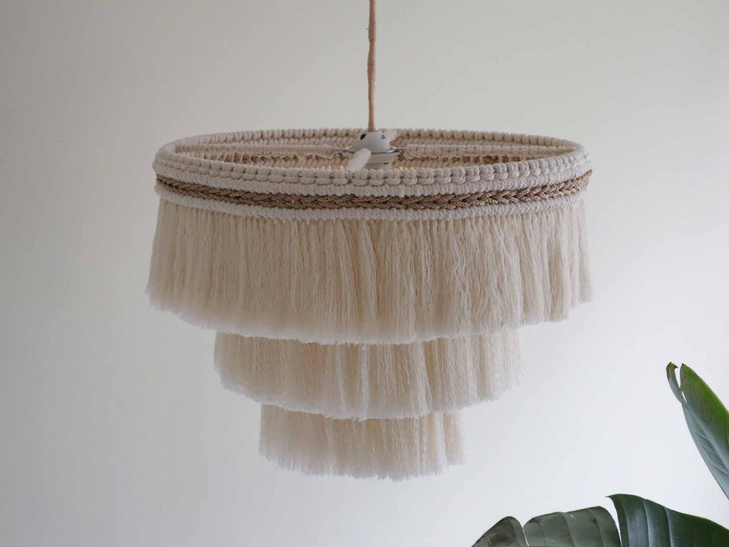 Macrame Fringe Chandelier |  EIRA
