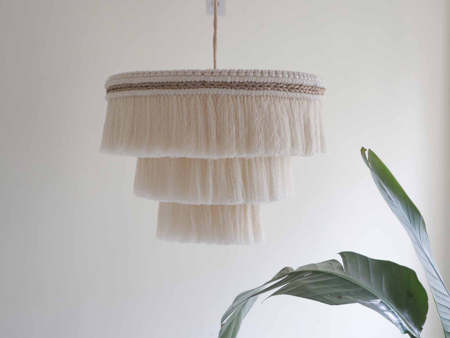 Macrame Fringe Chandelier |  EIRA