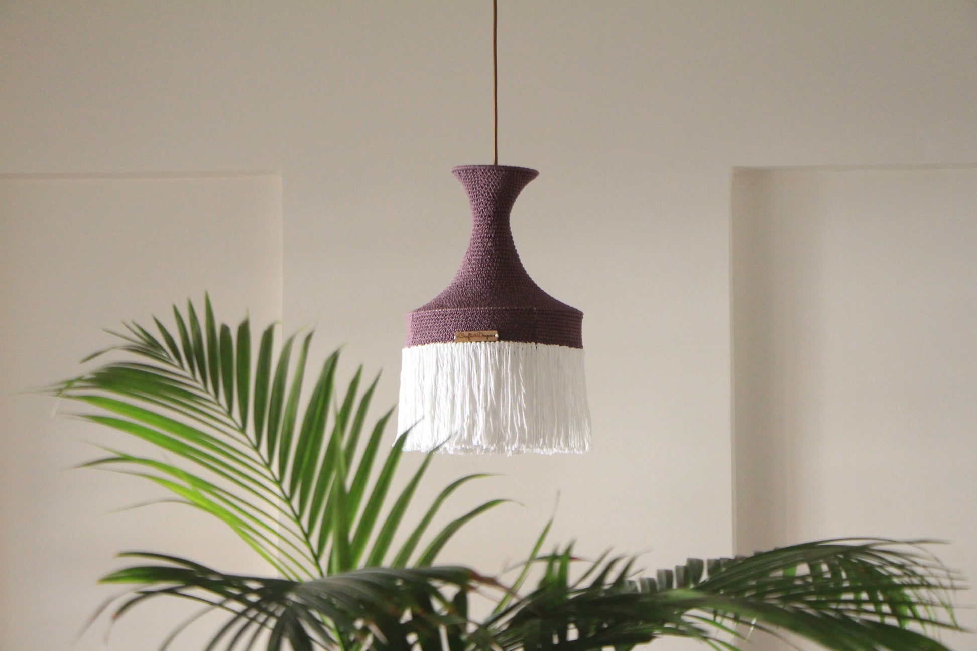 Modern Crochet Lampshade Crochet Light Boho Chandelier Rustic Light Pendant  Handmade Lamp Home Decor Modern Cotton Lampshade 