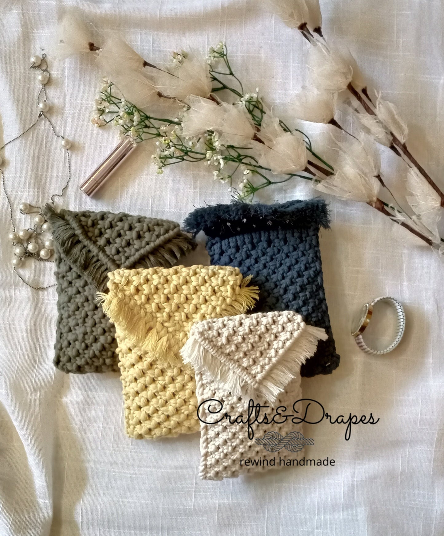 Boho Macrame Mobile Sling Bag